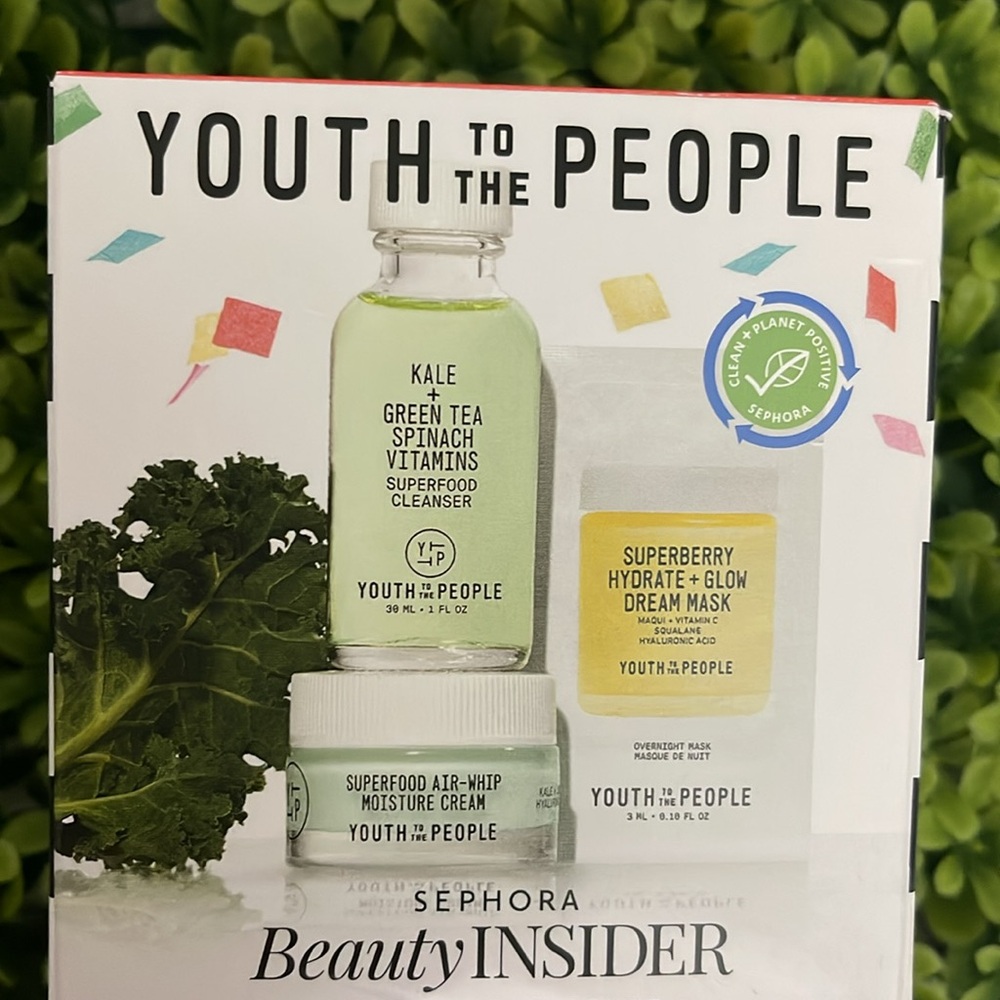 SEPHORA Youth to the people face cleanser and moisture cream travel size